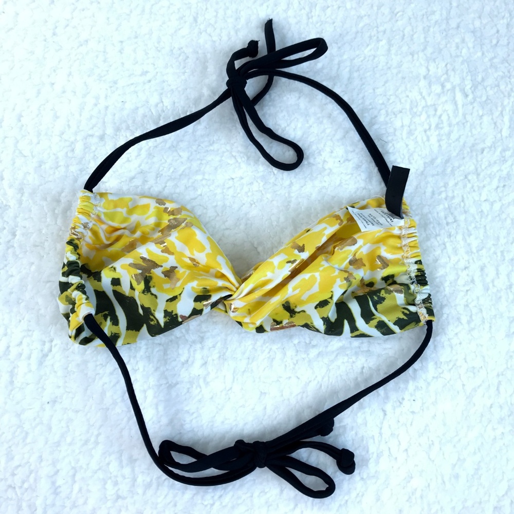 SOLD Halter Bikini Swim Top Black Gold Guess - Picture 4 of 5